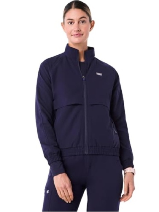 Figs Jackets & Blazers - Figs Womens Sydney Scrub Jacket Navy Blue Full Zip Size XL